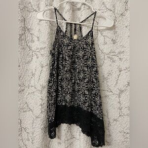 Mossimo Supply Co. Black Floral Top Size S